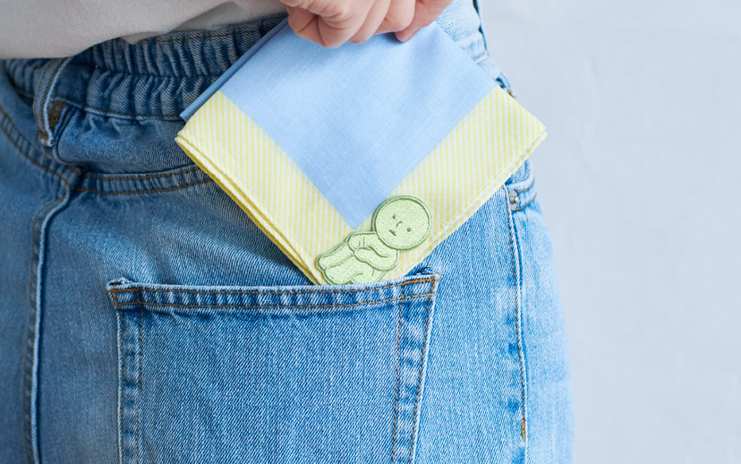 SMISKI Embroidery Sticker Hugging Knees / Lounging / Peeking